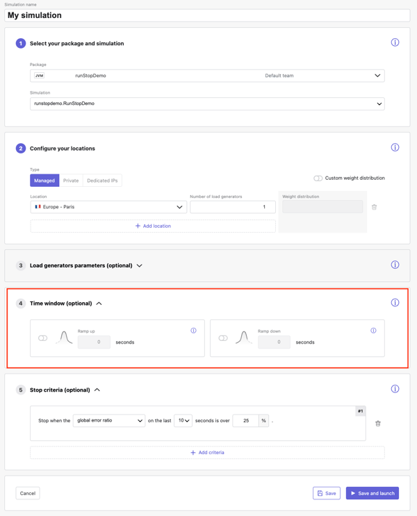 Advanced reporting ramp up time