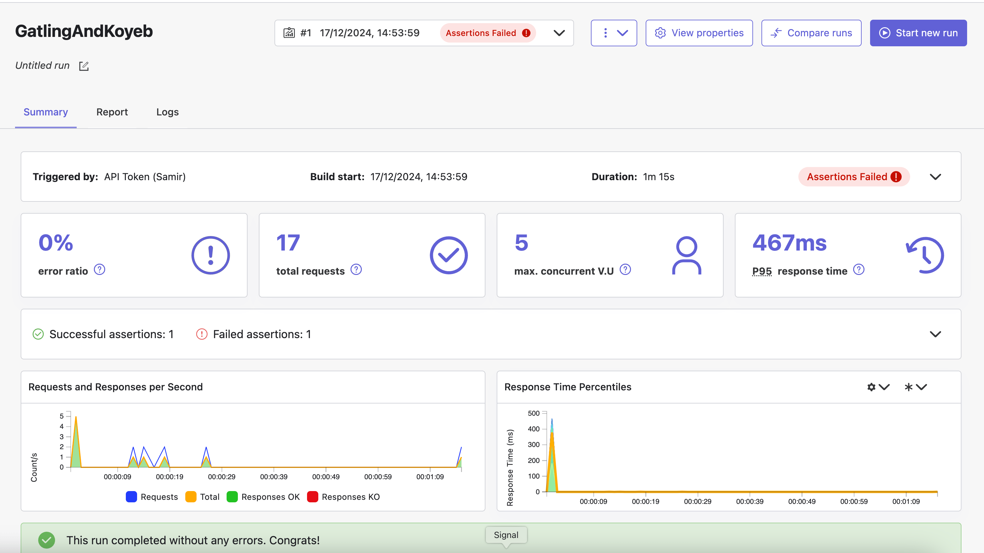 Load testing an AI application 7